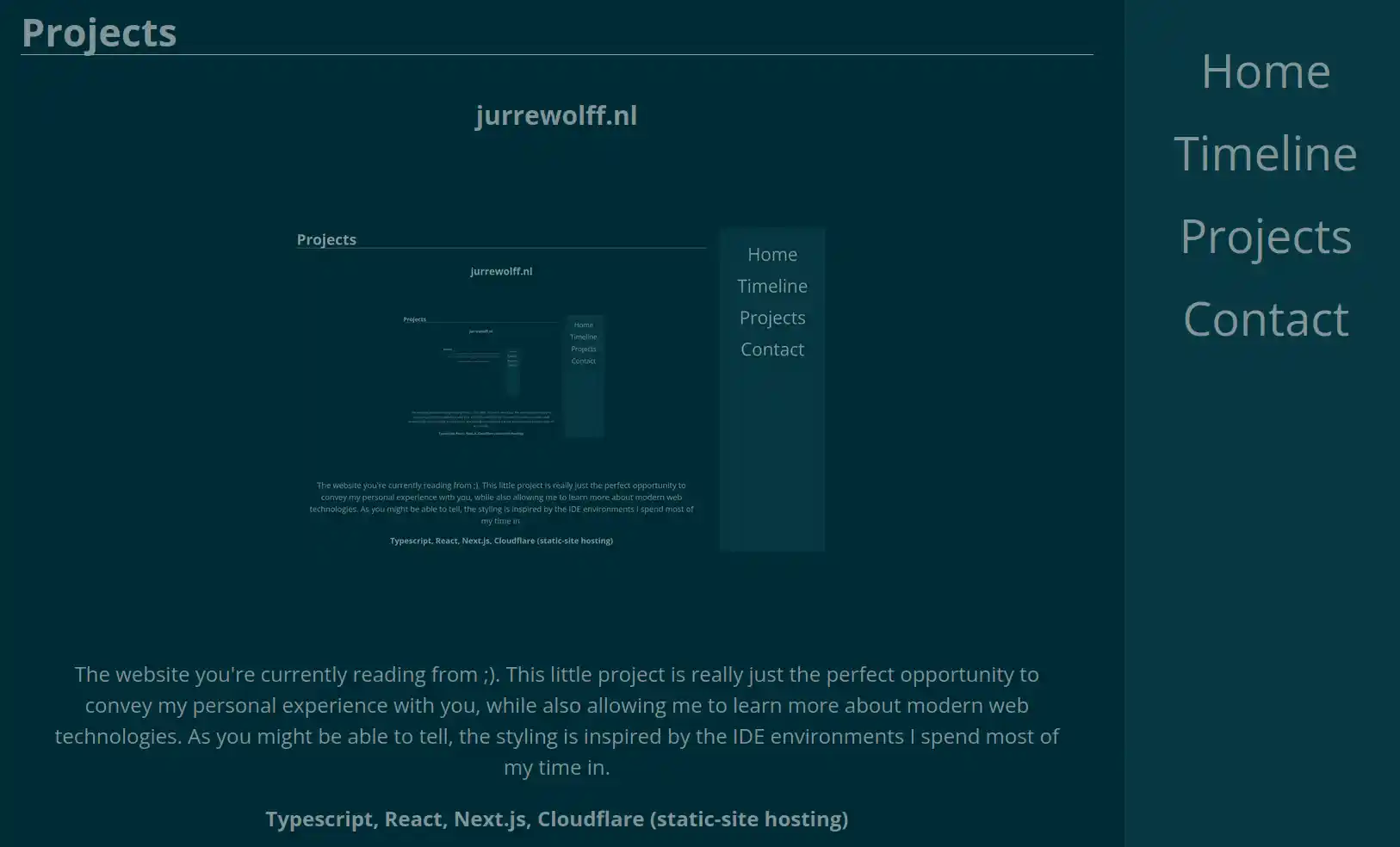 Screenshot of my site